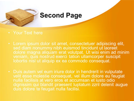 Modello PowerPoint - Lucchetto in ottone, Slide 2, 08930, Carriere/Industria — PoweredTemplate.com