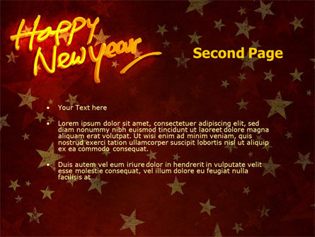 Happy New Year Theme PowerPoint Template, Slide 2, 08965, Holiday/Special Occasion — PoweredTemplate.com