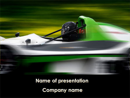 Formule Een Piloot PowerPoint Template, Gratis PowerPoint-sjabloon, 08982, Auto's/Vervoer — PoweredTemplate.com