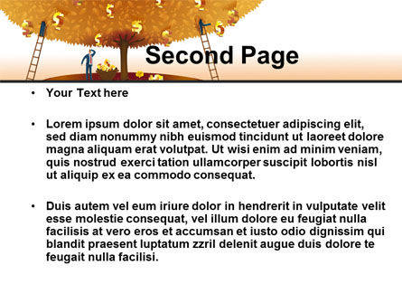 Modèle PowerPoint de argent arbre en orange, Diapositive 2, 08996, Finance / Comptabilité — PoweredTemplate.com