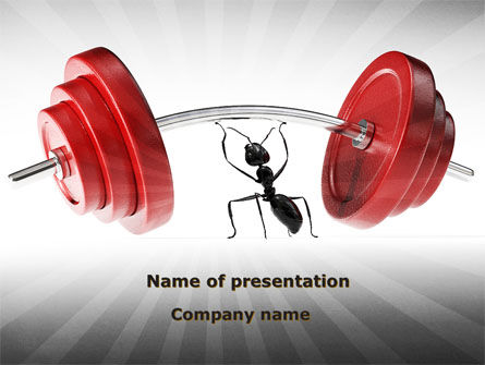 Ant Under the Weight PowerPoint Template, PowerPoint Template, 08998, Consulting — PoweredTemplate.com