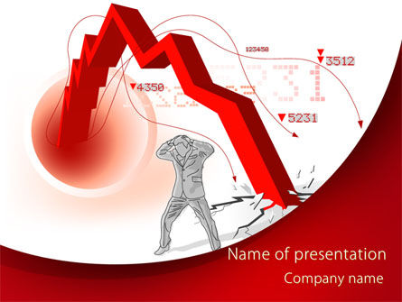 Modèle PowerPoint de tomber en stock, Gratuit Modele PowerPoint, 09030, Finance / Comptabilité — PoweredTemplate.com
