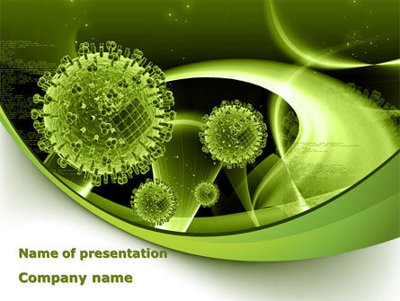 Modèle PowerPoint de structure du virus, Modele PowerPoint, 09037, Sciences / Technologie — PoweredTemplate.com