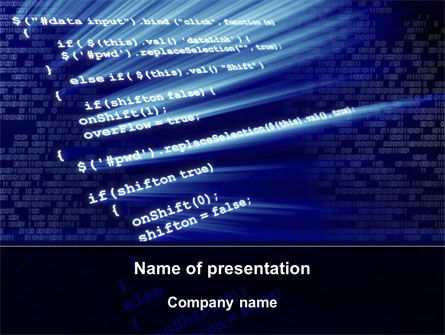 Programming Coding PowerPoint Template, PowerPoint Template, 09042, Technology and Science — PoweredTemplate.com