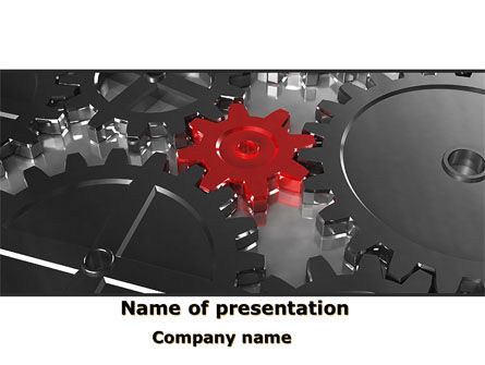 Tandwieloverbrenging PowerPoint Template, Gratis PowerPoint-sjabloon, 09044, Voorzieningen/Industrieel — PoweredTemplate.com
