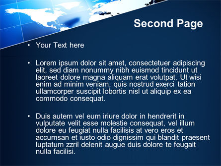 Modèle PowerPoint de carte du monde bleu profond, Diapositive 2, 09046, Mondial — PoweredTemplate.com