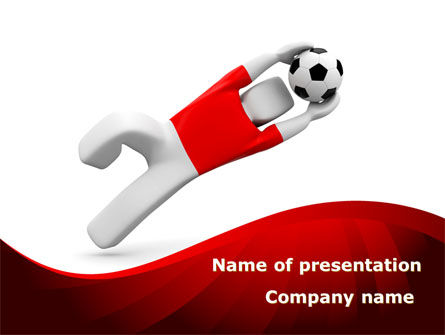 Goalie PowerPoint Template, Gratis PowerPoint-sjabloon, 09064, Sport — PoweredTemplate.com
