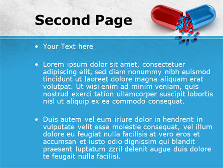 Modelo do PowerPoint - pilule vermelho e azul, Deslizar 2, 09066, Médico — PoweredTemplate.com