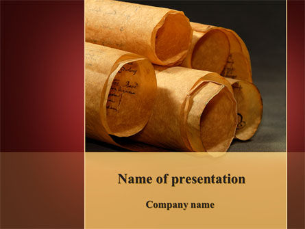 Modelo do PowerPoint - pergaminhos, Modelo do PowerPoint, 09100, Education & Training — PoweredTemplate.com