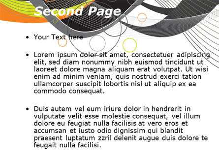 Graue gelbe welle PowerPoint Vorlage, Folie 2, 09110, Abstrakt/Texturen — PoweredTemplate.com