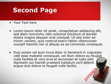 Goedgekeurde Zegel PowerPoint Template, Dia 2, 09111, Business Concepten — PoweredTemplate.com