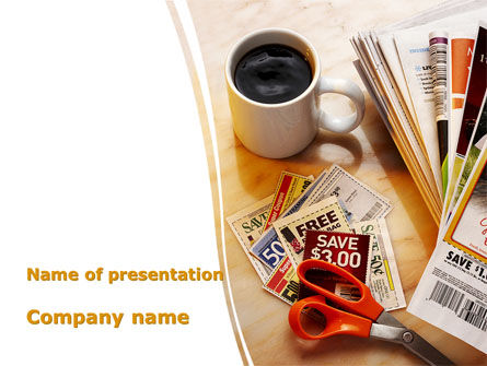 Kortingsbonnen PowerPoint Template, Gratis PowerPoint-sjabloon, 09120, Food & Beverage — PoweredTemplate.com