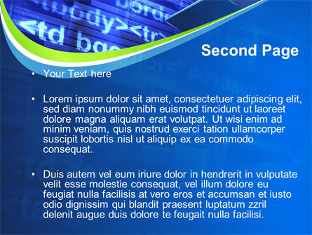 Plantilla de PowerPoint - monitor azul, Diapositiva 2, 09121, Tecnología y ciencia — PoweredTemplate.com