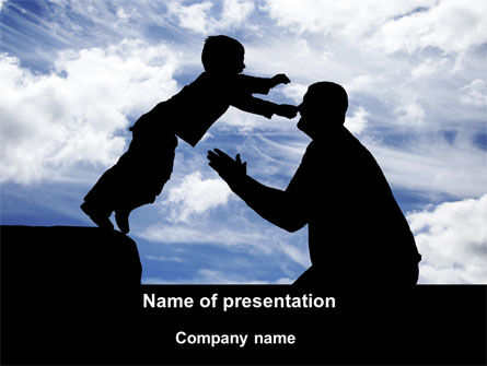 Vaderdag PowerPoint Template, Gratis PowerPoint-sjabloon, 09123, Mensen — PoweredTemplate.com