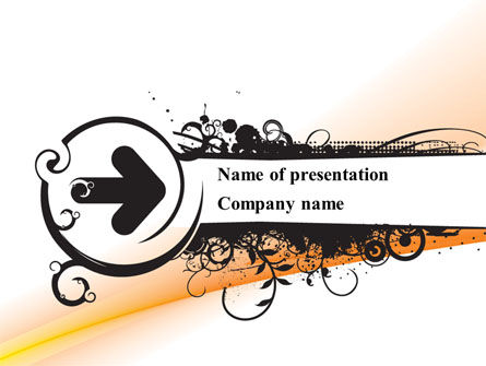 黑色箭头PowerPoint模板, 免费 PowerPoint模板, 09130, 抽象/纹理 — PoweredTemplate.com