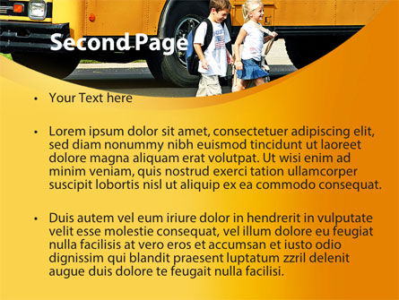 Modèle PowerPoint de autobus scolaire et enfants, Diapositive 2, 09131, Education & Training — PoweredTemplate.com