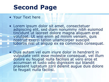 Blue Movement PowerPoint Template, Slide 2, 09141, Abstract/Textures — PoweredTemplate.com