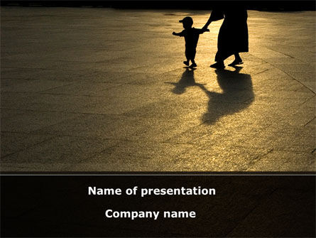 Mother And Baby In A Sunny Noon PowerPoint Template, Free PowerPoint Template, 09159, People — PoweredTemplate.com