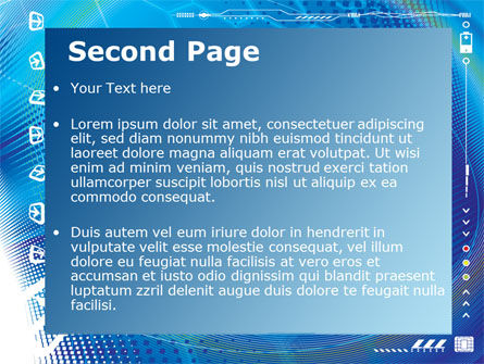 Abstract Blue Cells PowerPoint Template, Slide 2, 09166, Technology and Science — PoweredTemplate.com