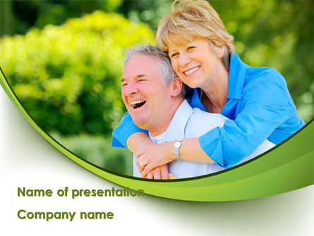 Elderly Man And Woman PowerPoint Template, Free PowerPoint Template, 09193, People — PoweredTemplate.com