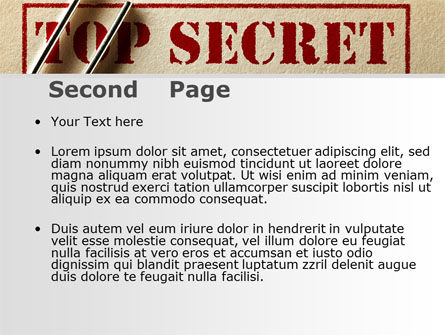 Top Secret Documenten PowerPoint Template, Dia 2, 09204, Carrière/Industrie — PoweredTemplate.com