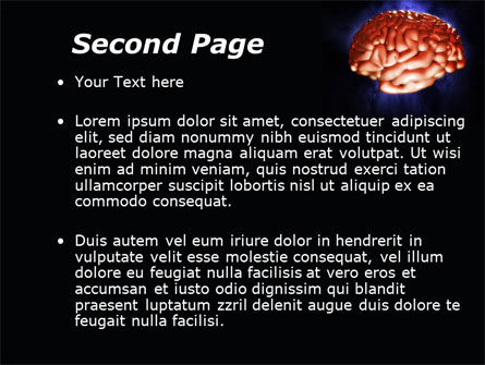 Human Brain in Three Dimensions PowerPoint Template, Slide 2, 09223, Medical — PoweredTemplate.com