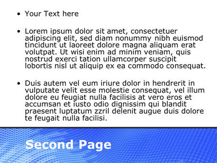 抽象的な青いリボン - PowerPointテンプレート, スライド 2, 09225, 抽象／テクスチャ — PoweredTemplate.com