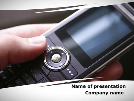 Modèle PowerPoint de téléphone cellulaire, Gratuit Modele PowerPoint, 09231, Télécommunications — PoweredTemplate.com