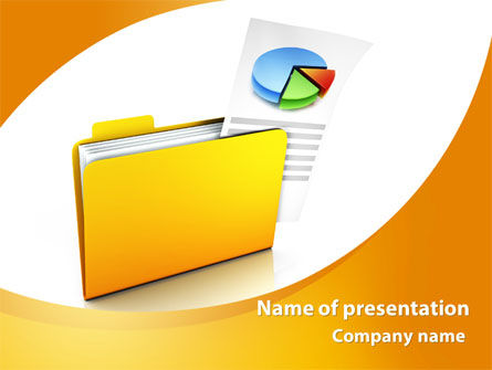 Folder with Diagram PowerPoint Template, 09232, Consulting — PoweredTemplate.com
