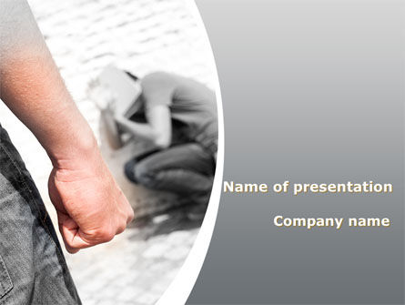 Violence PowerPoint Template, PowerPoint Template, 09237, Consulting — PoweredTemplate.com