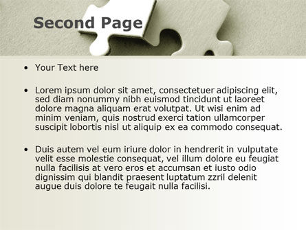 Puzzle stücke PowerPoint Vorlage, Folie 2, 09259, Business — PoweredTemplate.com