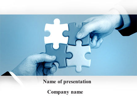 Blue Puzzle Solving PowerPoint Template, 09293, Business Concepts — PoweredTemplate.com