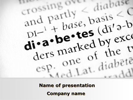 Diabetes PowerPoint Template, PowerPoint Template, 09323, Medical — PoweredTemplate.com