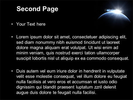 Modelo do PowerPoint - nascer do sol do espaço profundo, Deslizar 2, 09341, Global — PoweredTemplate.com