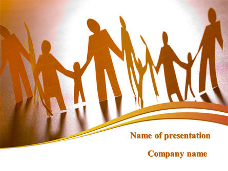 Modello PowerPoint - Famiglia silhouette di carta, Gratis Modello PowerPoint, 09352, Religioso/Spirituale — PoweredTemplate.com