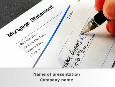 Mortgage Statement PowerPoint Template, Free PowerPoint Template, 09355, Consulting — PoweredTemplate.com