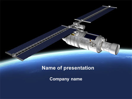 Modelo do PowerPoint - nave espacial no espaço profundo, Modelo do PowerPoint, 09370, Tecnologia e Ciência — PoweredTemplate.com