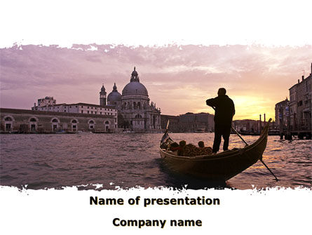 圣母玛丽亚德拉大教堂在威尼斯致敬PowerPoint模板, 免费 PowerPoint模板, 09371, 国旗/国际 — PoweredTemplate.com