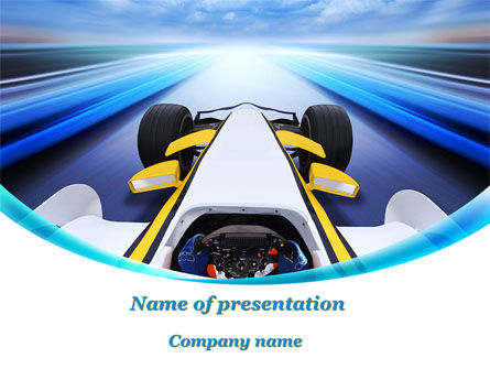 Modelo do PowerPoint - bolide de fórmula 1, 09378, Carros e Transportes — PoweredTemplate.com