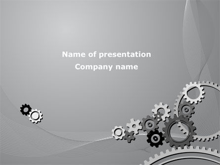 齿轮传动PowerPoint模板, PowerPoint模板, 09384, 职业/行业 — PoweredTemplate.com