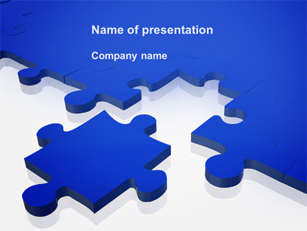 Plantilla de PowerPoint - rompecabezas azul, Plantilla de PowerPoint, 09400, Consultoría — PoweredTemplate.com