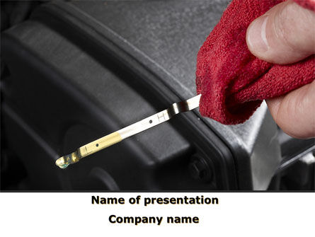 检查机油PowerPoint模板, 免费 PowerPoint模板, 09416, 汽车和运输 — PoweredTemplate.com