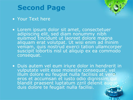 파워포인트 템플릿 - 봄의 물방울, 슬라이드 2, 09426, 자연 및 환경 — PoweredTemplate.com