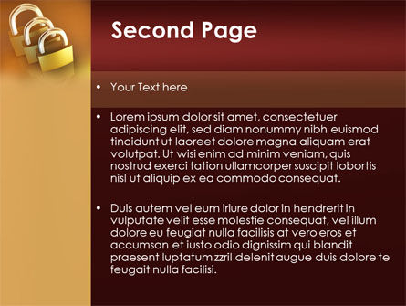 Messing Hangsloten PowerPoint Template, Dia 2, 09427, Constructie — PoweredTemplate.com