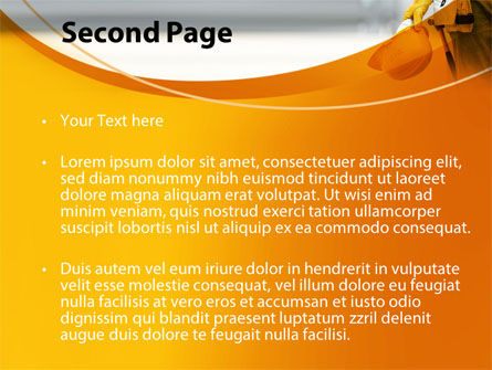 Templat PowerPoint Pekerja Konstruksi, Slide 2, 09434, Konstruksi — PoweredTemplate.com