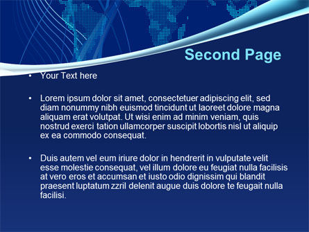 Modèle PowerPoint de carte de la terre en bleu, Diapositive 2, 09456, Mondial — PoweredTemplate.com