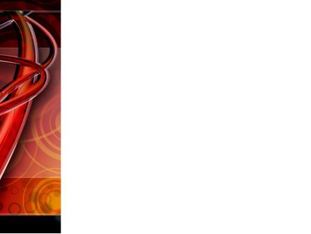 파워포인트 템플릿 - 빨간색 추상 튜브, 슬라이드 3, 09476, 추상/직물 — PoweredTemplate.com