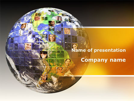 Modèle PowerPoint de fraternité mondiale, Modele PowerPoint, 09480, Mondial — PoweredTemplate.com