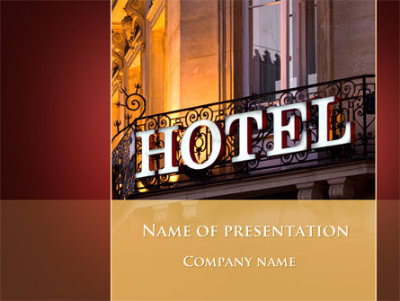 Hotel Uithangbord PowerPoint Template, Gratis PowerPoint-sjabloon, 09516, Bedrijf — PoweredTemplate.com