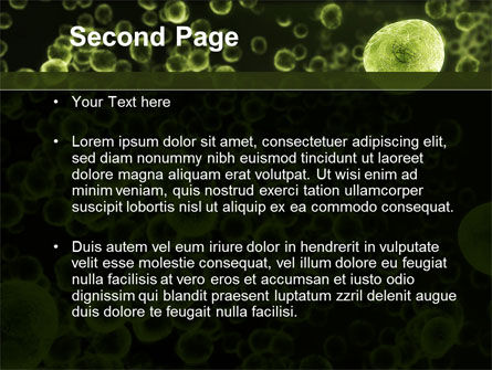Green Bacteriën PowerPoint Template, Dia 2, 09527, Medisch — PoweredTemplate.com
